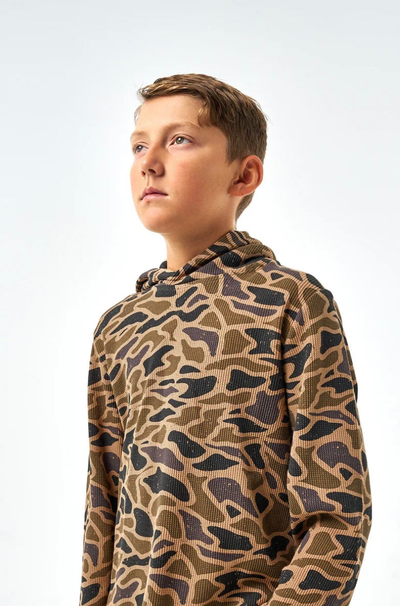 Gauge Camo Youth Thermal Hoodie Burlebo