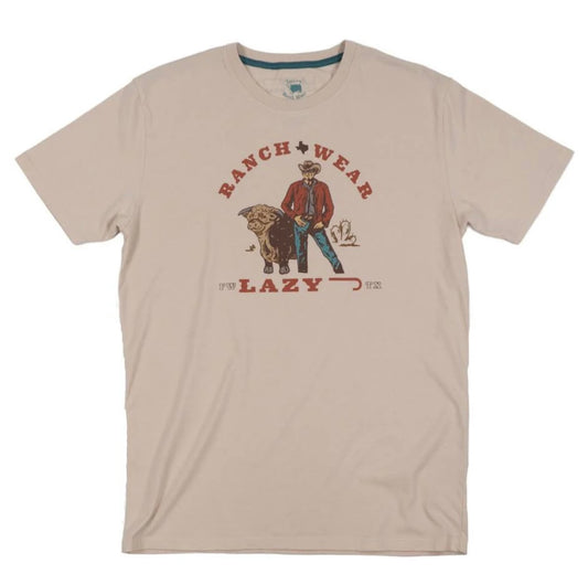 LAZY J RANCH RETRO STOCKMAN SHORT SLEEVE T-SHIRT - NATURAL