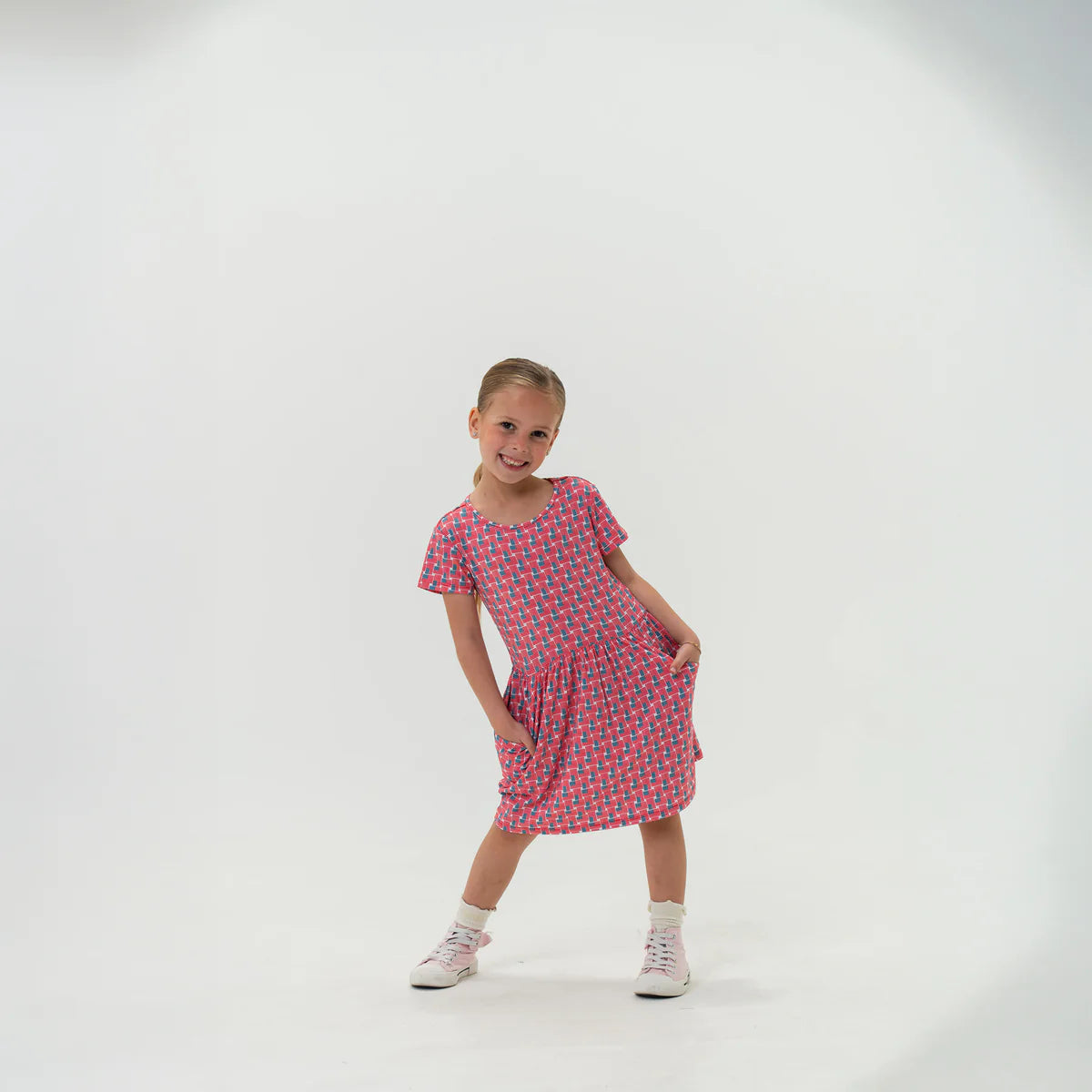 Youth Moxie Dress - American Flags Tx/ Fl