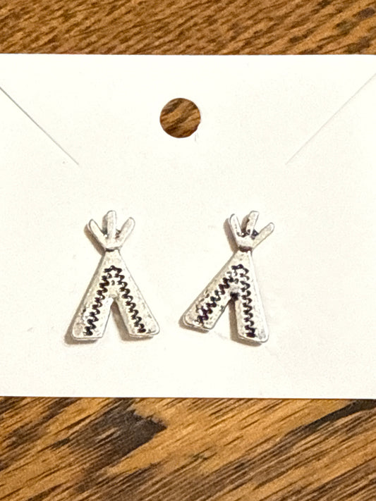 Tee Pee Stud Earrings