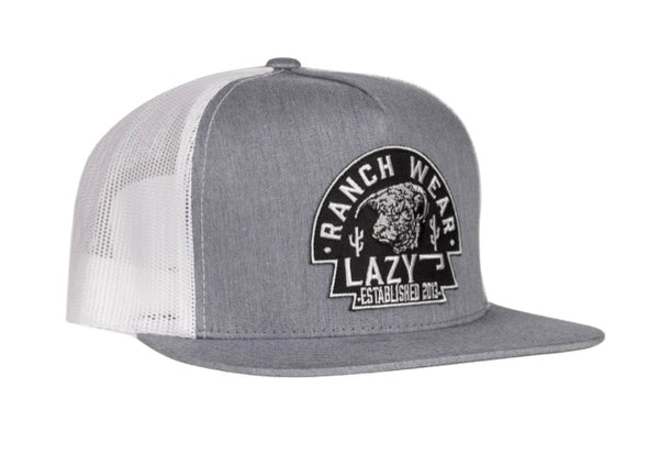 Lazy J Ranchwear Black Arrowhead Patch Classic Five Panel Trucker Hat