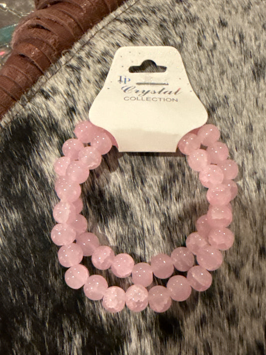 Crystal Collections Bracelet Pair Turquoise or Pink