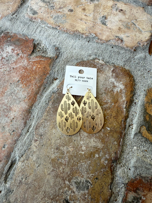 Tell your Tale Cactus drop earrings