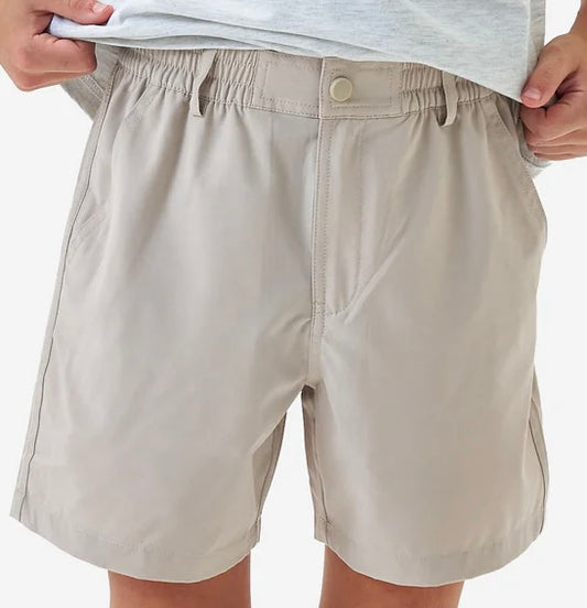 Light Khaki Everyday Shorts Burlebo With Old Glory Pocket Tx/ Fl