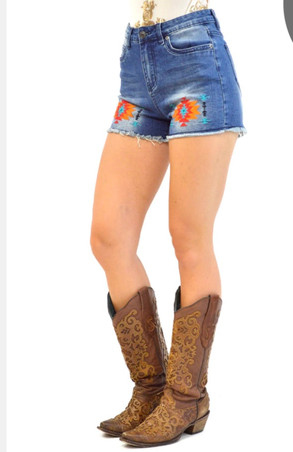 Western Aztec Shorts Fashion Exp