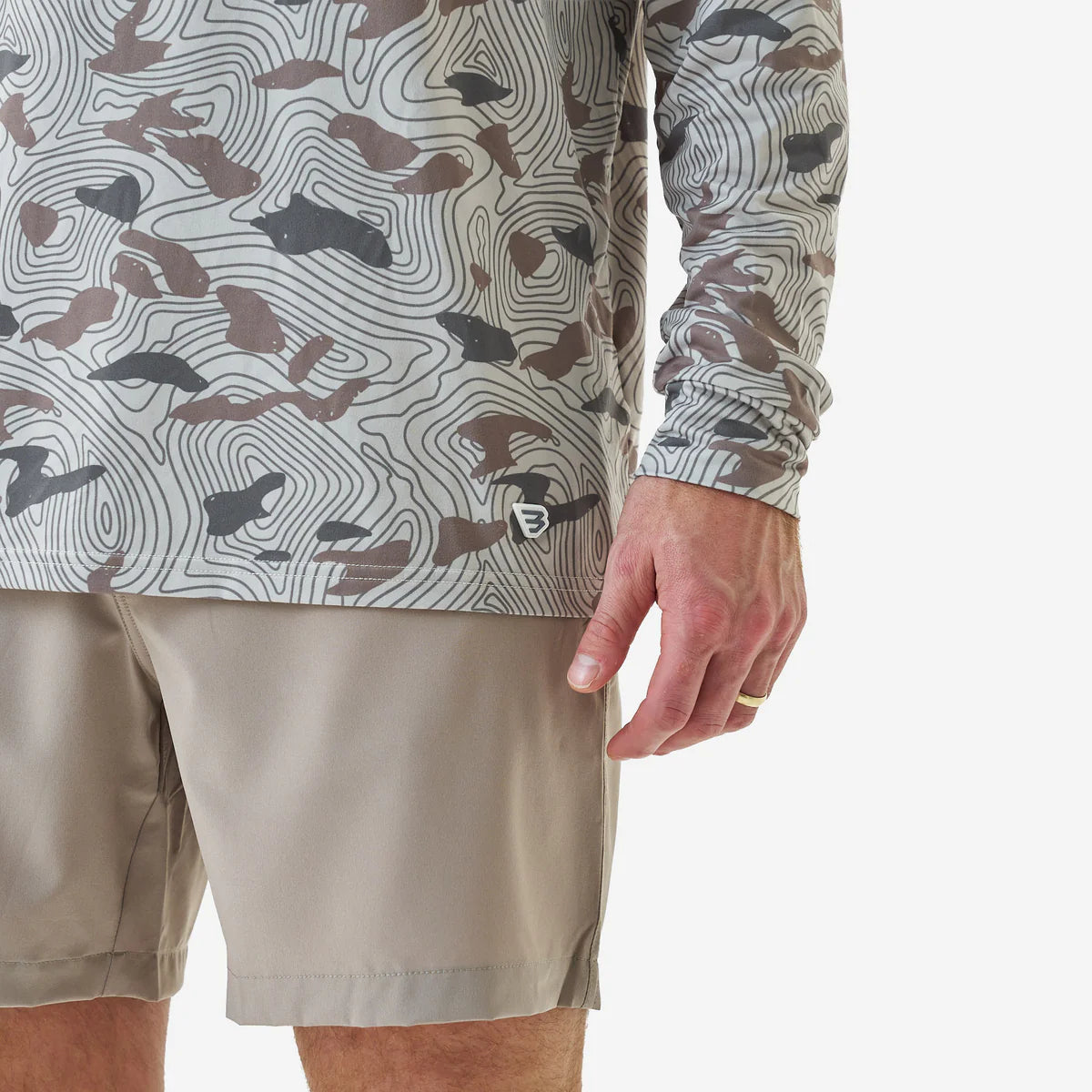 Topo Desert Camo Performance Hoodie With UPF 50 Sun Protection Burlebo Tx/ Fl