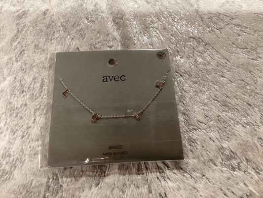 Love silver necklace