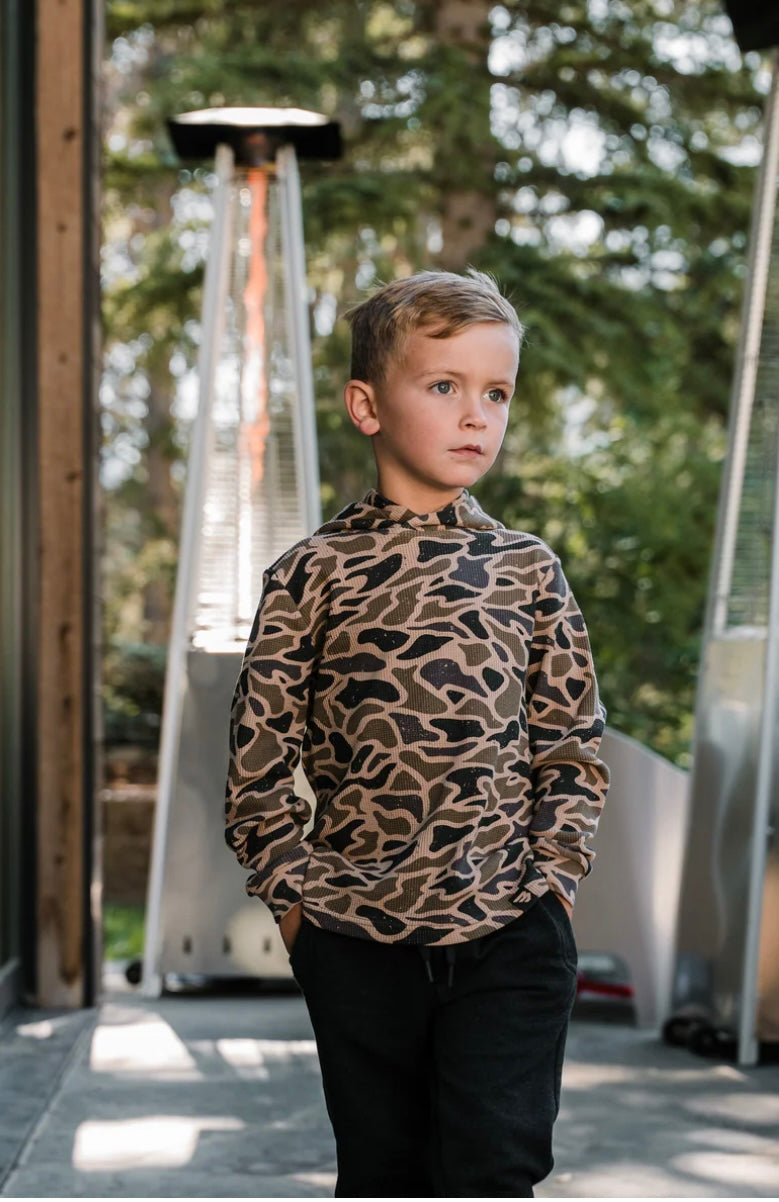 Gauge Camo Youth Thermal Hoodie Burlebo