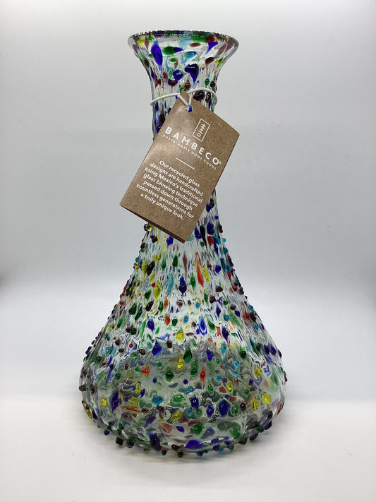 Fiesta Glass Confetti Wine Decanter / Vase - Bambeco