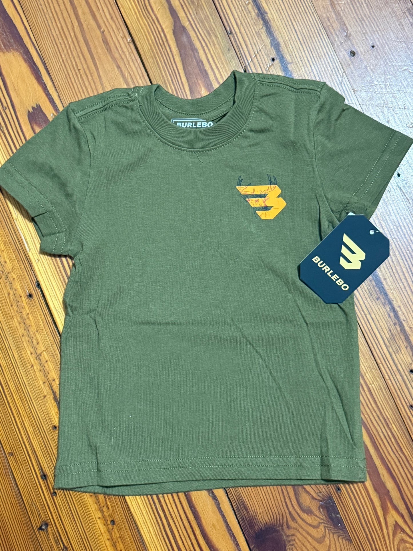 YOUTH SHORT SLEEVE
TEE - DEER FLYING B (ORANGE) LOGO -
HUNTER GREEN Tx/FL Y-SST-DRFB-HNTG