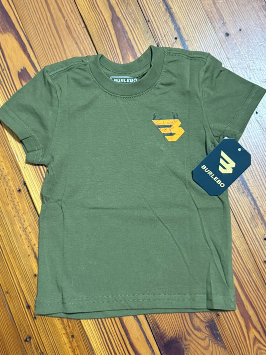 YOUTH SHORT SLEEVE
TEE - DEER FLYING B (ORANGE) LOGO -
HUNTER GREEN Tx/FL Y-SST-DRFB-HNTG