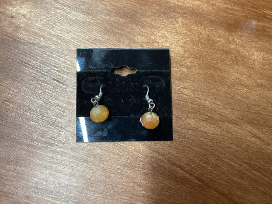 Faceted bead dangle earrings