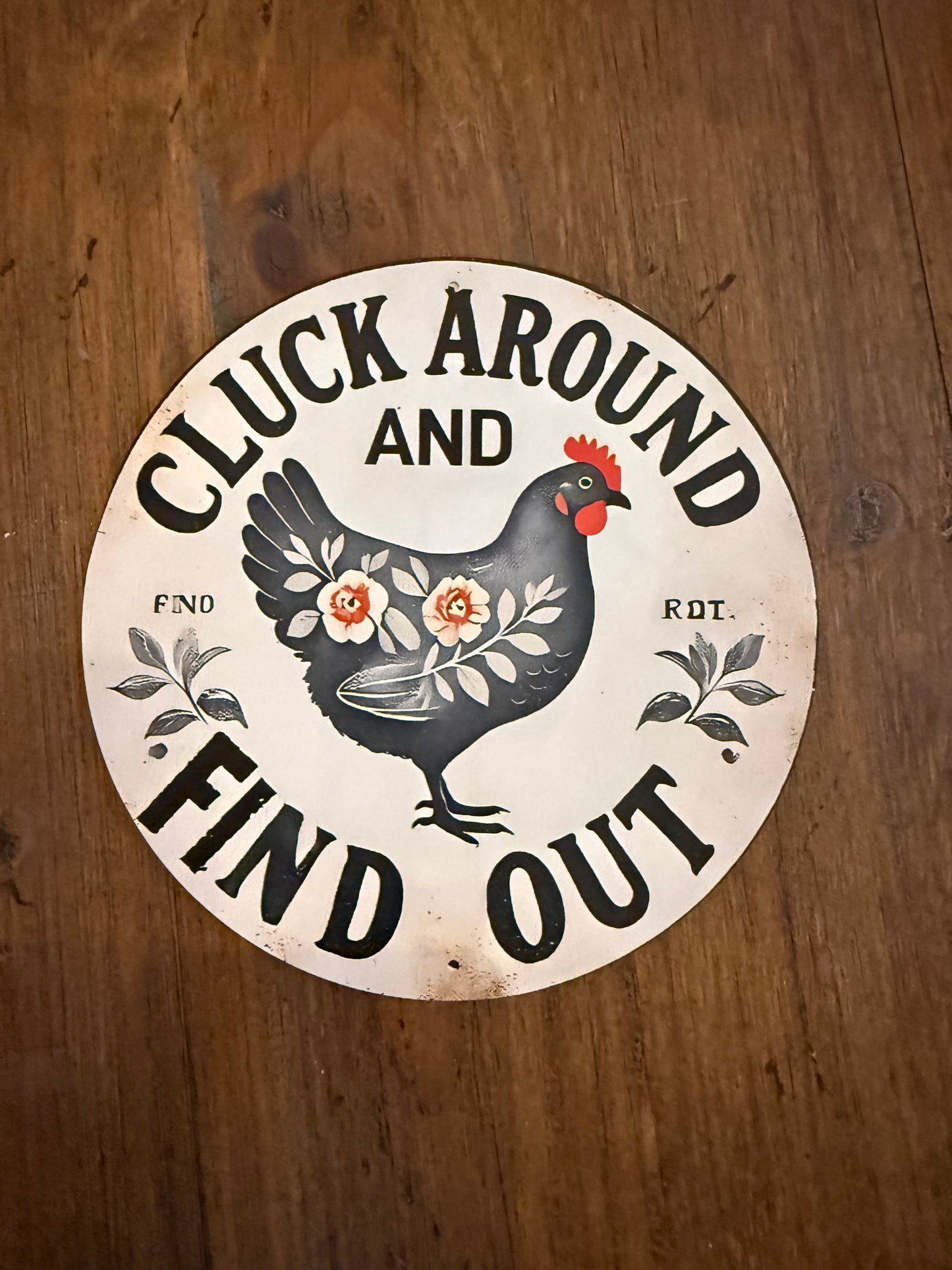 Round Funny Metal Signs