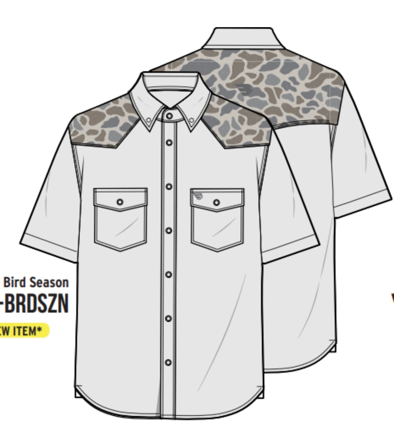Bird SZN Youth Burlebo Performance Western Shirt Tx FL Y-PWS-BRDSZN
