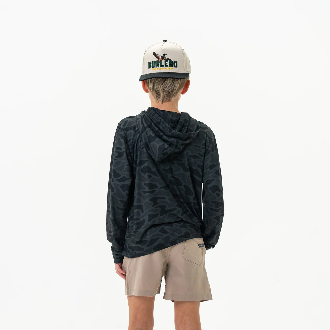 Black Camo Yourh Performance Hoodie UPF 50 Sun Protection Fl Y-PH-BLKC