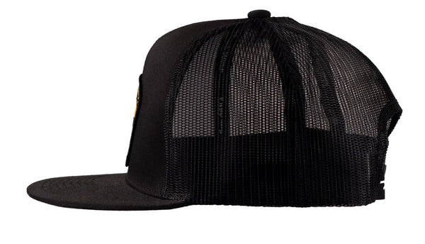 LAZY J RANCH BLACK GOLD HOT SHOT CLASSIC FIVE PANEL TRUCKER HAT