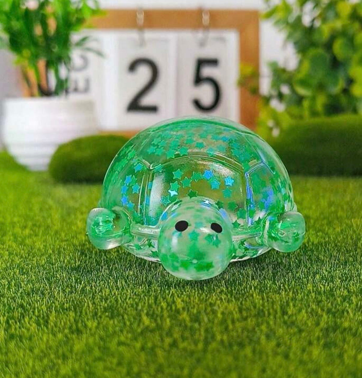 Small Squishy Turtle with Glitter