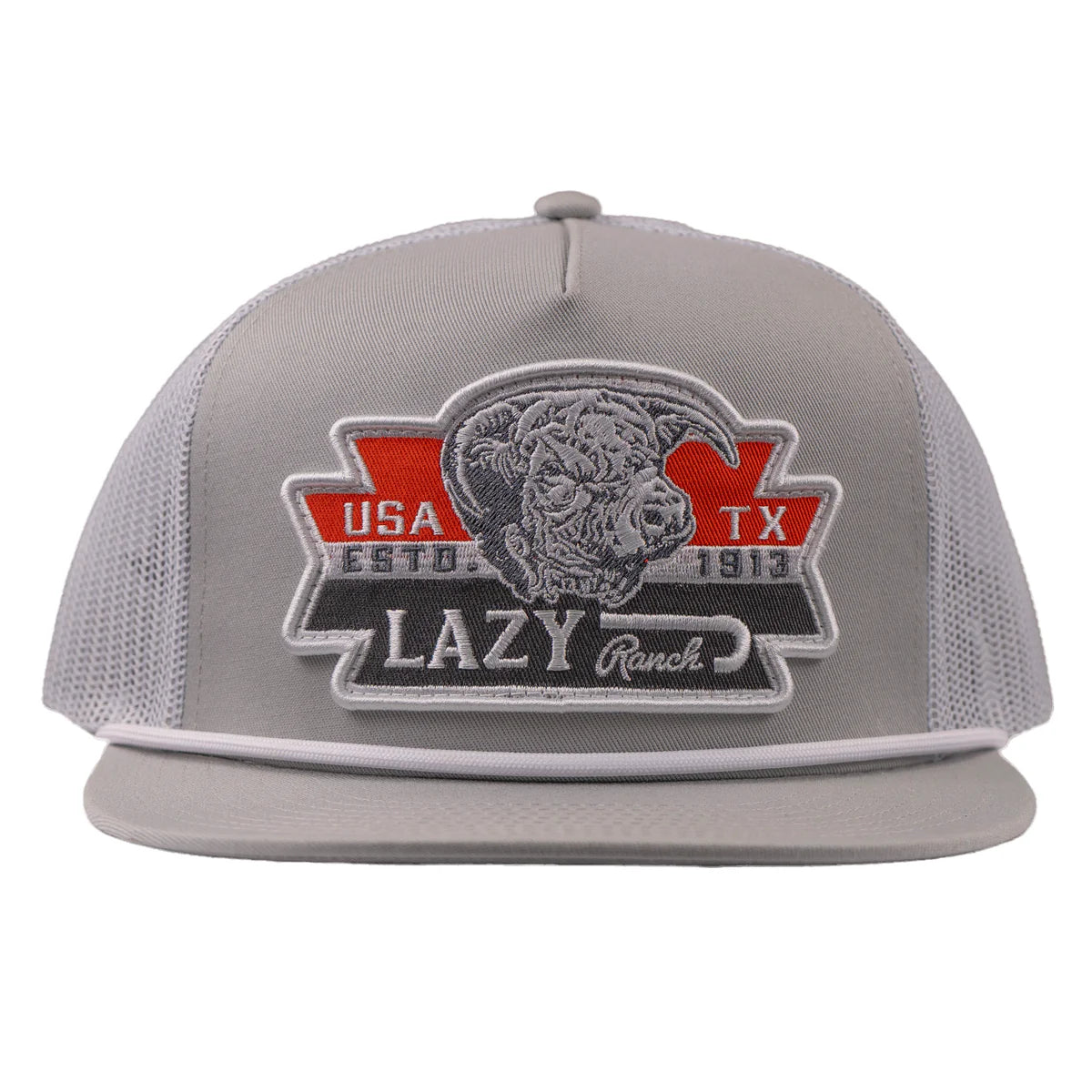 Lazy J Ranchwear Silver & White El Rancho Classic Rope Classic Trucker Hat