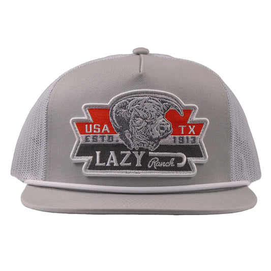 Lazy J Ranchwear Silver & White El Rancho Classic Rope Classic Trucker Hat