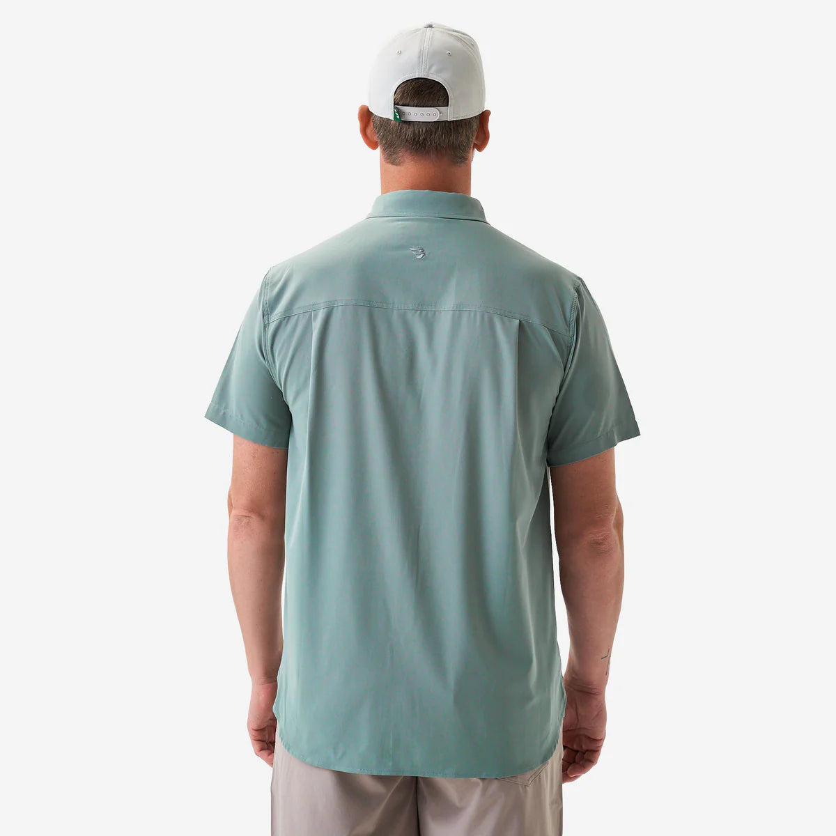 Sage Burlebo Performance Button Up Shirt Tx