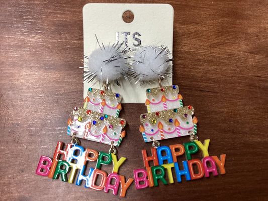 ITS Sense Happy Birthday Earrings