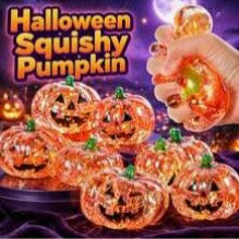 Halloween Squishy Glitter Pumpkin Toy