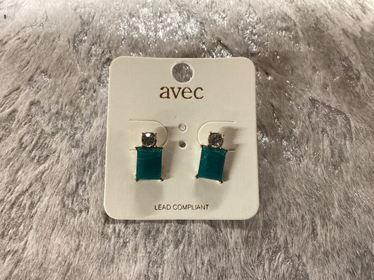 Green marble with stone earrings