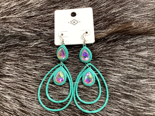 Turqouise teardrop earrings