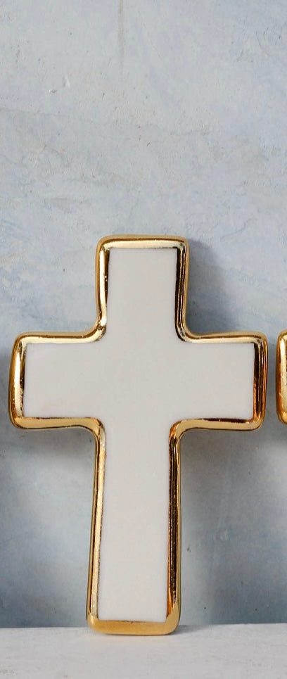 Cross Magnet | Handmade Ceramic Magnet Apricity