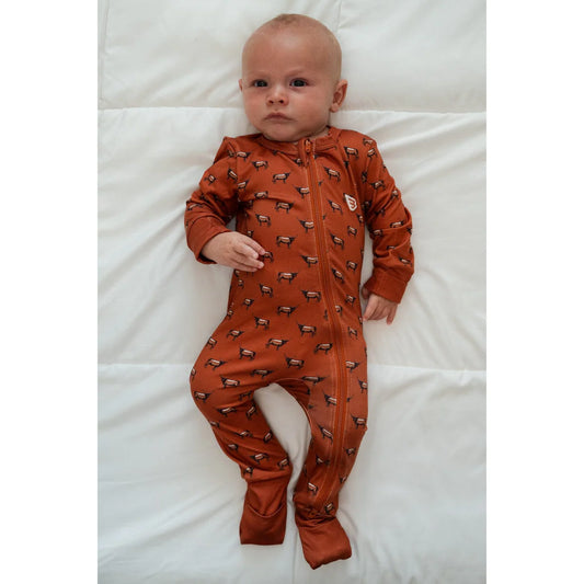 Longhorn By The Horns Baby Zip Up Burlebo