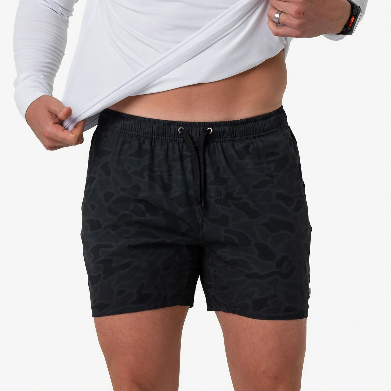 Black Camo Athletic Shorts 7” Original Burlebo Tx/Fl AS-BLKC