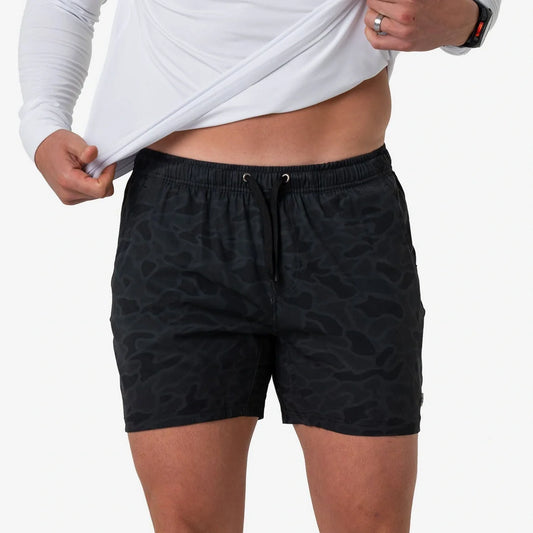 Black Camo Athletic Shorts 7” Original Burlebo Tx/Fl AS-BLKC