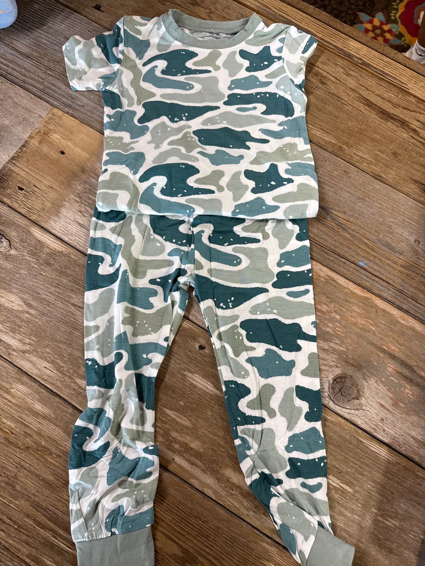 Camouflage Kids Long Pants Short Sleeve Pajamas