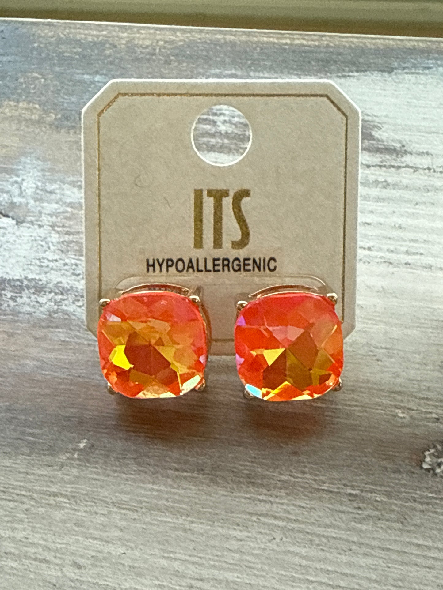 Square Its Crystal Studs