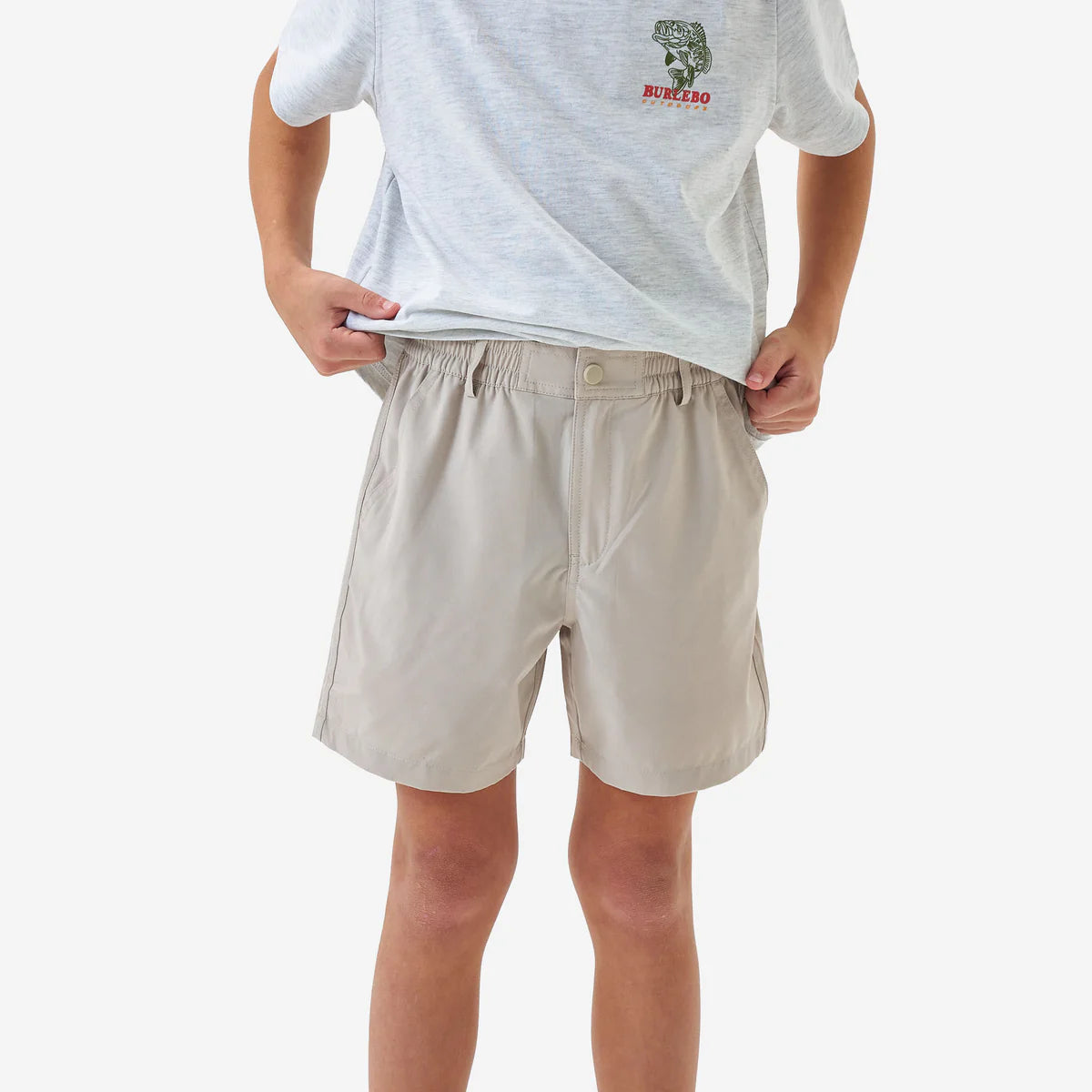 Youth Everyday Short - Light Khaki - Old Glory Pocket Tx