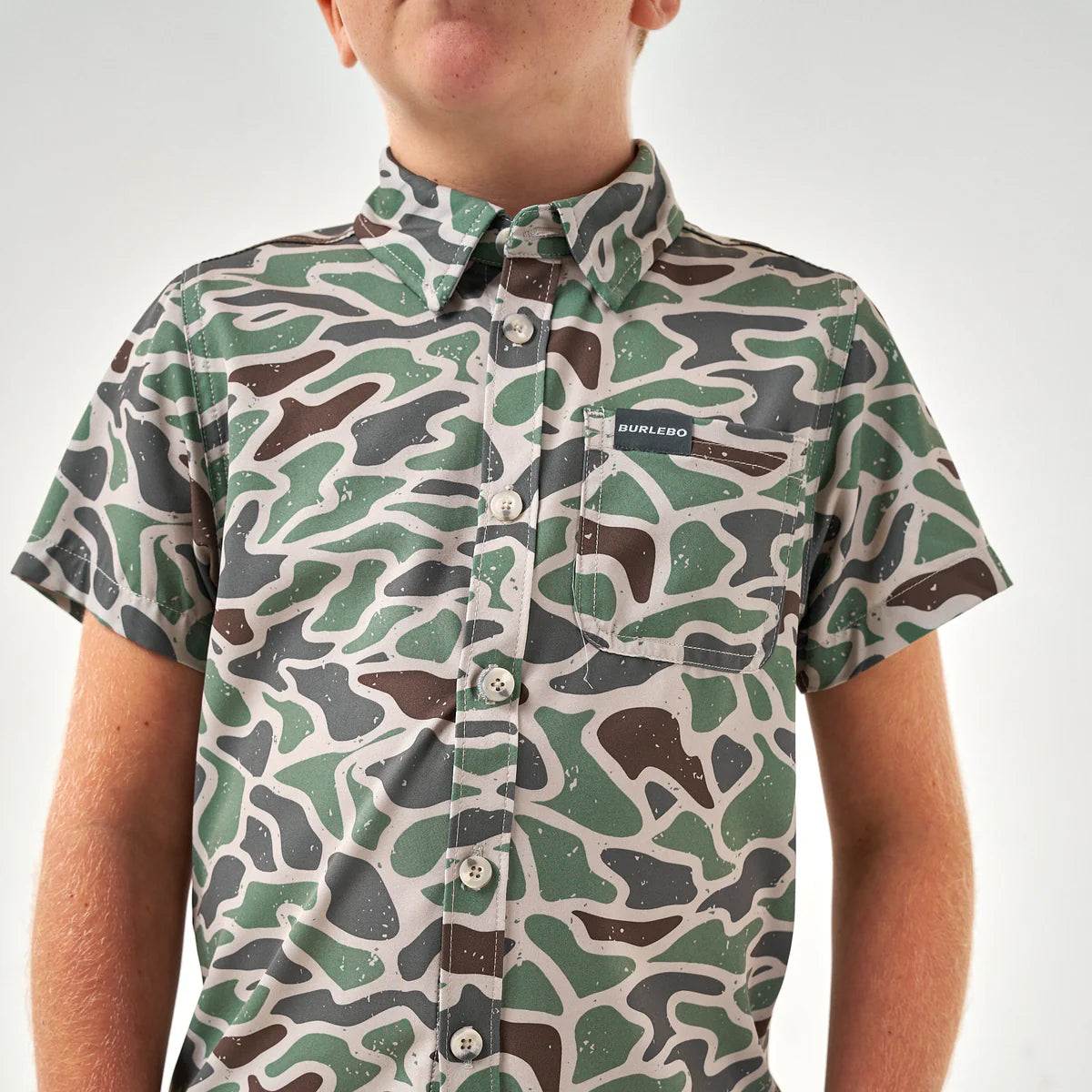 Youth Retro Duck Camo Performance Button Up
Burlebo Shirt FI