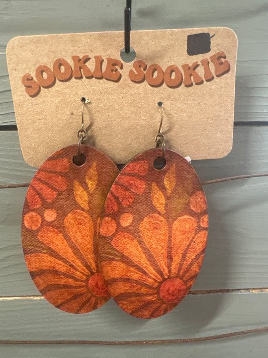 Sookie Sookie Oval Daisy Earrings