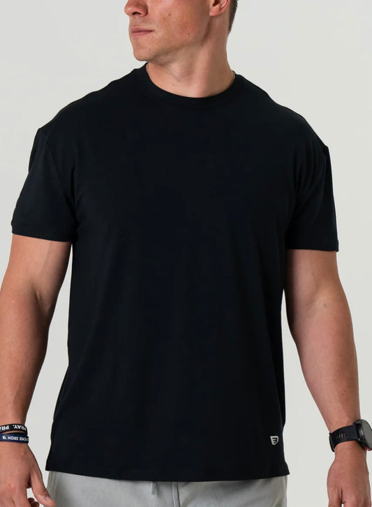 Midnight Black Go To Tee with UPF 50 Sun Protection Burlebo