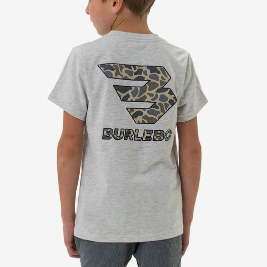 Ash Grey Flying B Classic Deer Camo Youth T Shirt