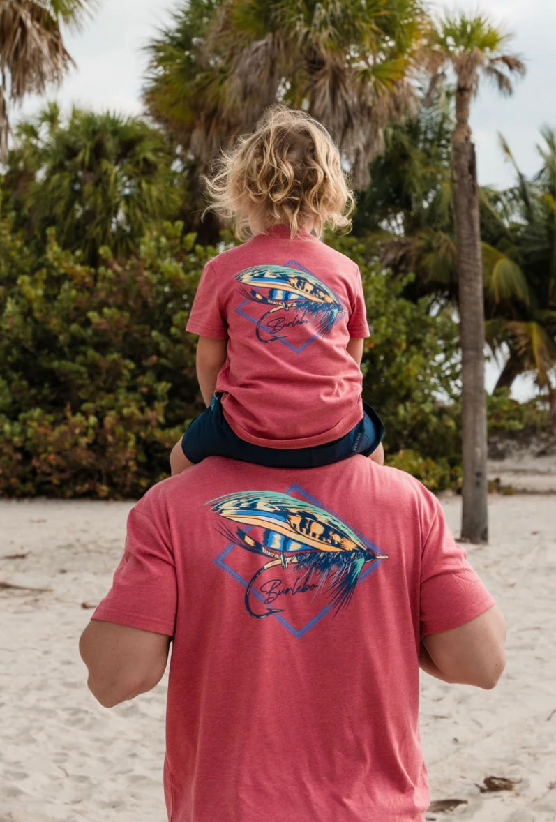 Big Fly Youth Tee Burlebo Crimson