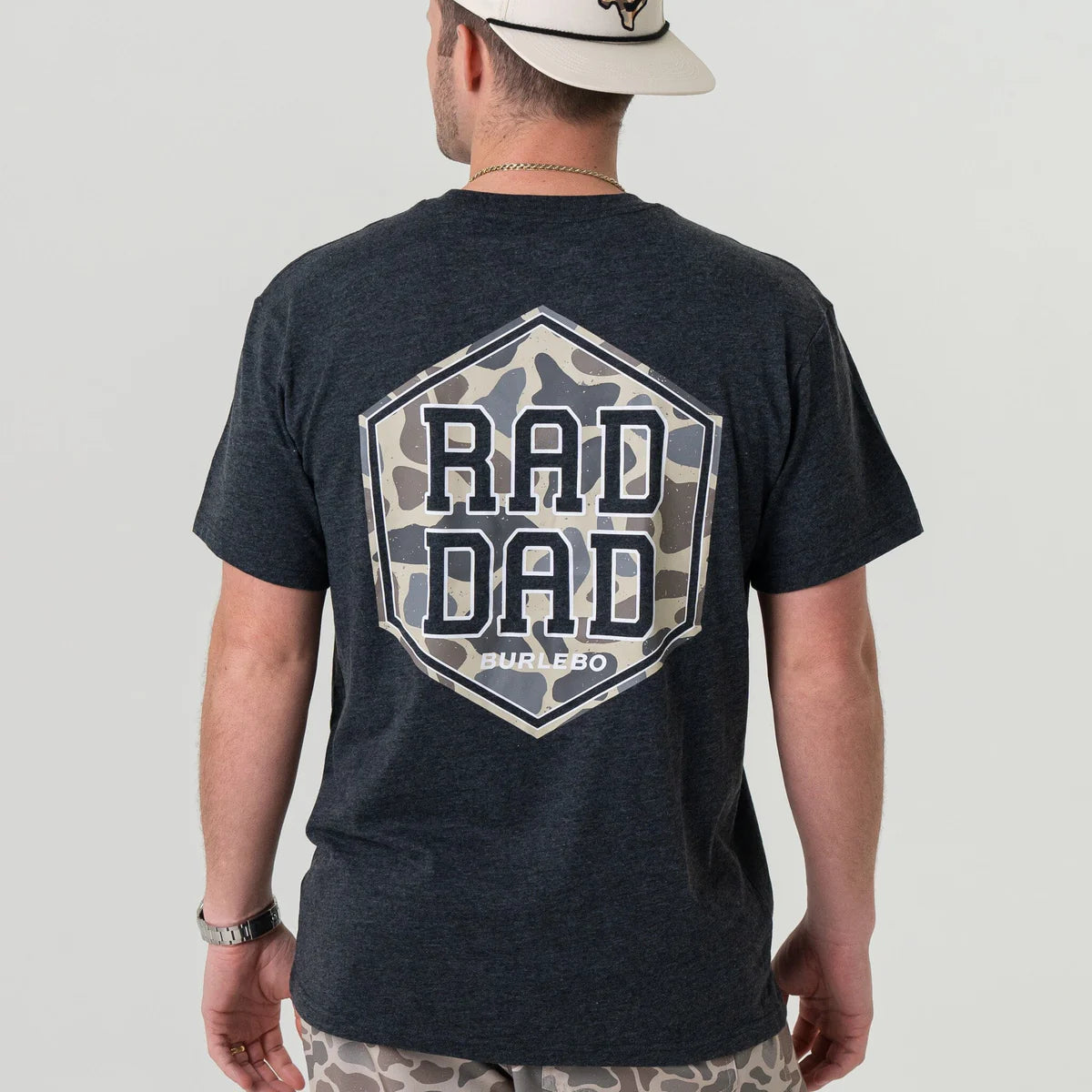 Rad Dad Burlebo Heather Black T Shirt