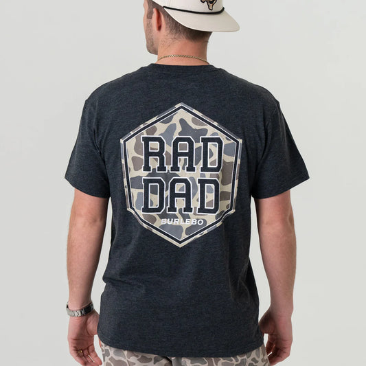 Rad Dad Burlebo Heather Black T Shirt