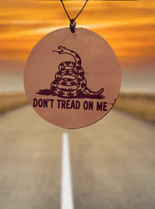 Don’t Tread On Me Leather Car Freshie DRF