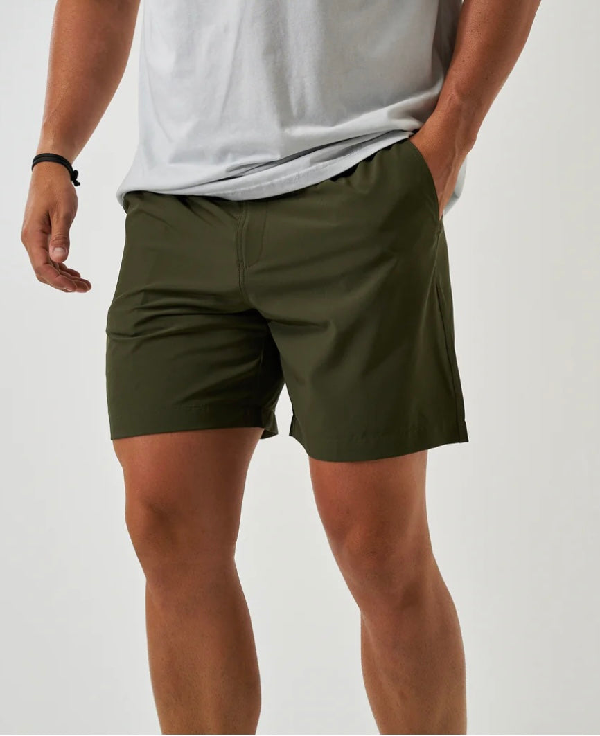 Mallard Green Everyday Shorts With Ducks And Dogs Pocket 7” Burlebo