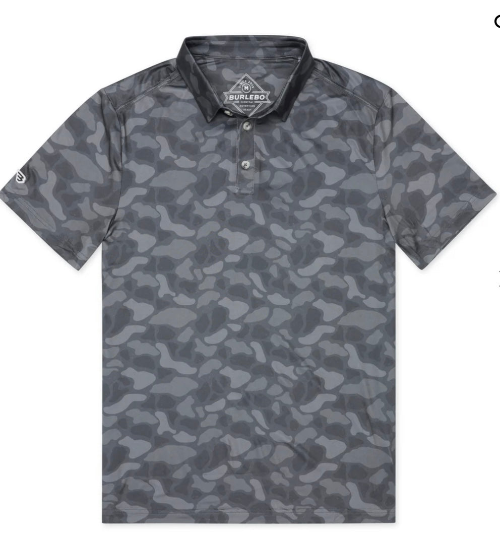 Stone Camo Performance Polo Burlebo