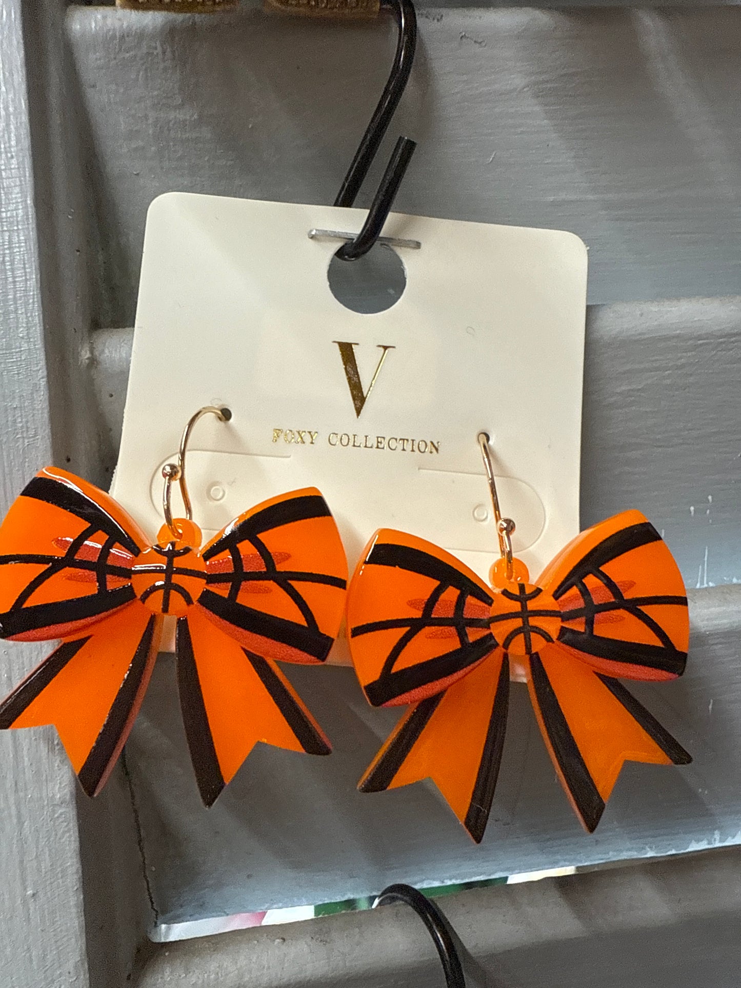Sports bow earrings