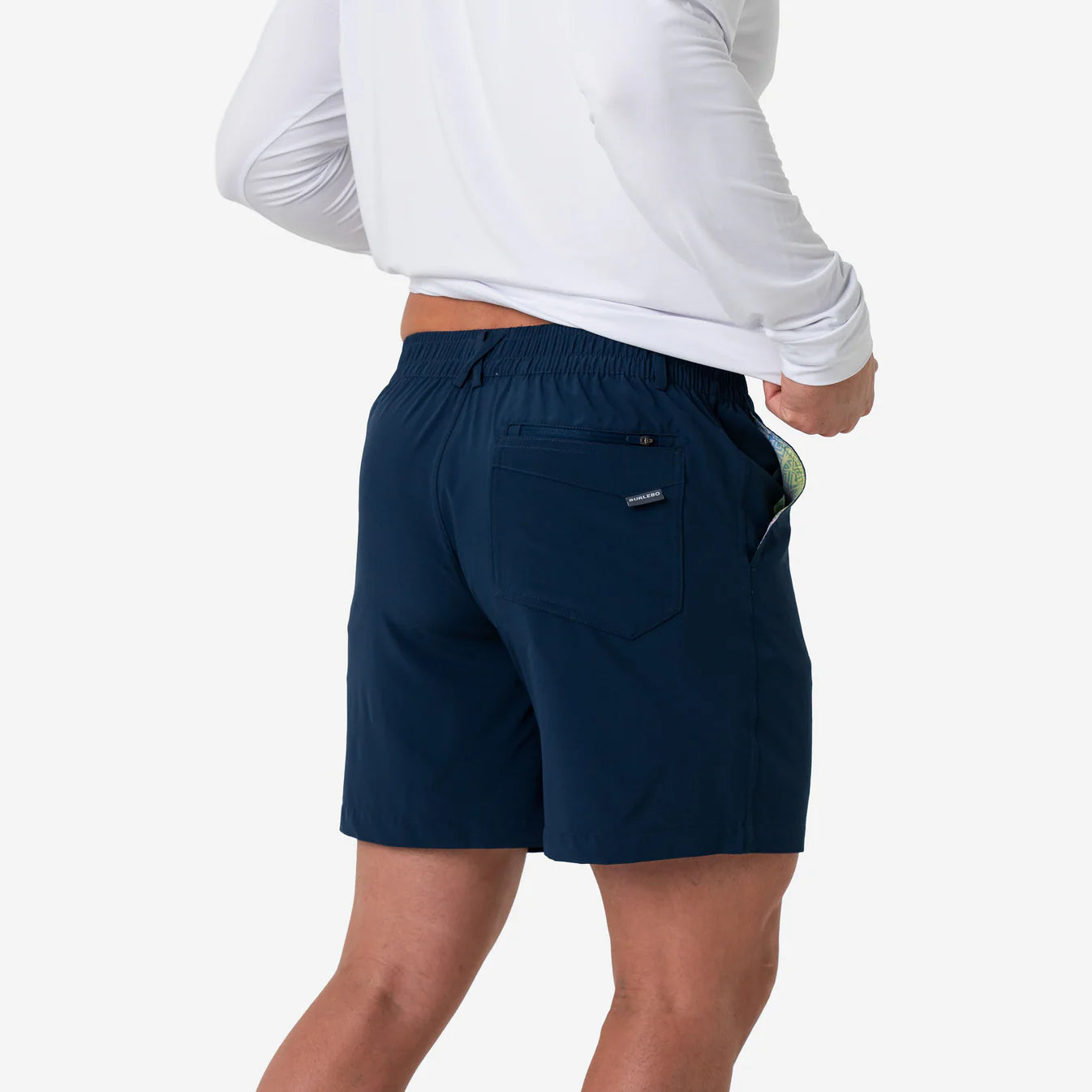 Deep Water Navy 7” Everyday Burlebo Shorts With Myan Pocket Tx ES-DWN-MP