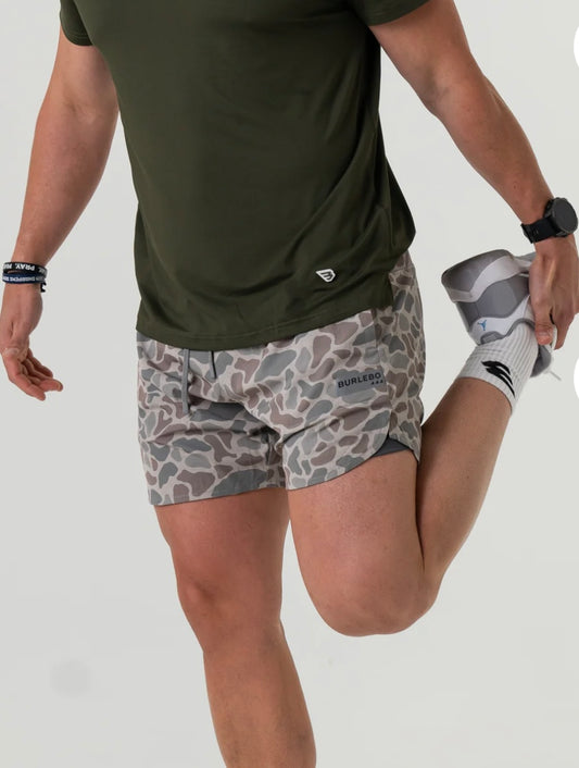 Classic Deer Camo Training Shorts Burlebo