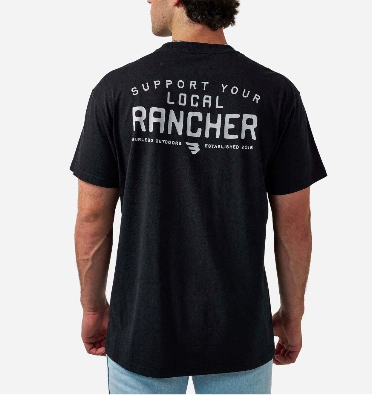 Local Rancher Burlebo Short Sleeve Tee  Tx/FL SST-ISIF26-BLK