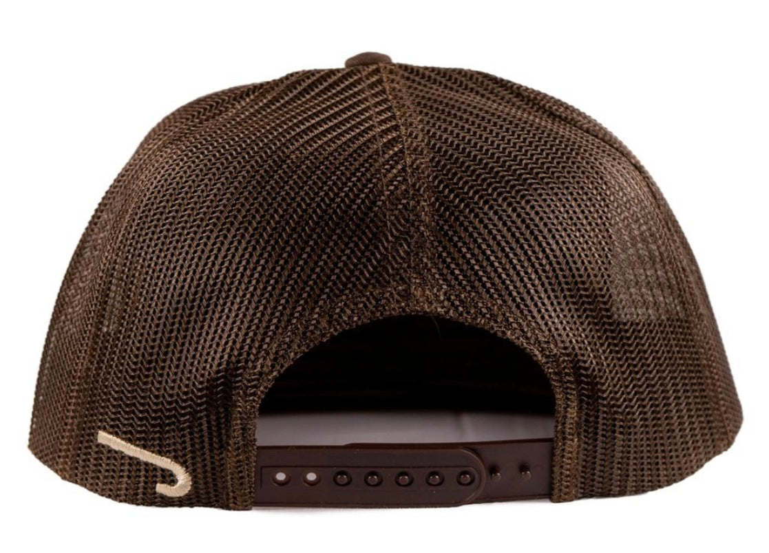 LAZY J RANCH BROWN EL RANCHO CLASSIC ROPE TRUCKER HAT